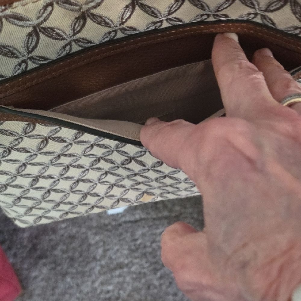Brown Patterned Crossbody Bag - Picture 4 of 11